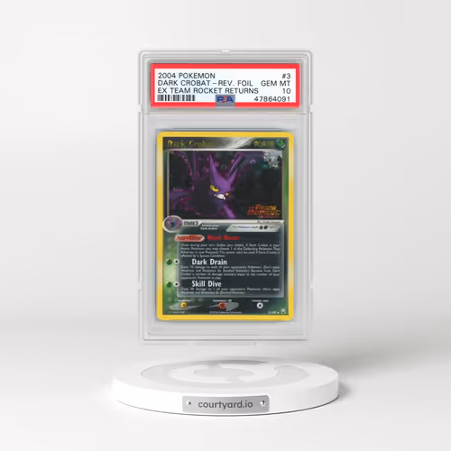 2004 Pokémon EX Team Rocket Returns #3 Dark Crobat - Reverse Foil (PSA 10 GEM MINT)