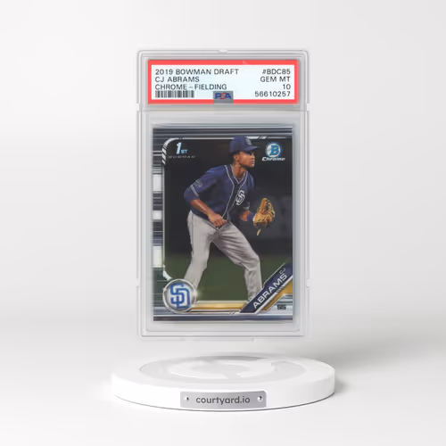 2019 Bowman Draft #BDC85 CJ Abrams - Chrome-Fielding (PSA 10 GEM MINT)