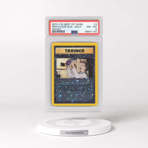 2003 Pokémon Best of Game Promo #3 Professor Elm - Reverse Foil (PSA 8 NM-MT)