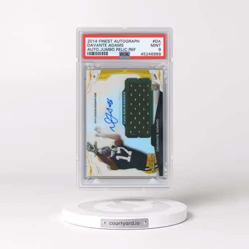 2014 Finest Autograph Jumbo Relic Refractor #DA Davante Adams (PSA 9 MINT)