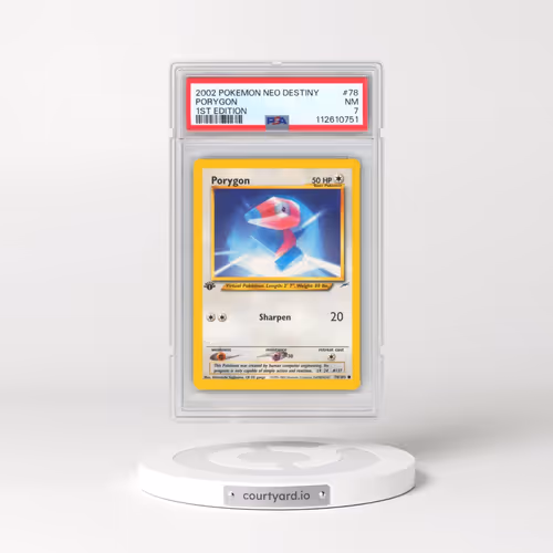 2002 Pokémon Neo Destiny #78 Porygon - 1st Edition (PSA 7 NM)