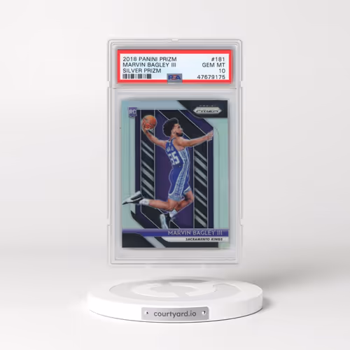 2018 Panini Prizm #181 Marvin Bagley III - Silver Prizm (PSA 10 GEM MINT)