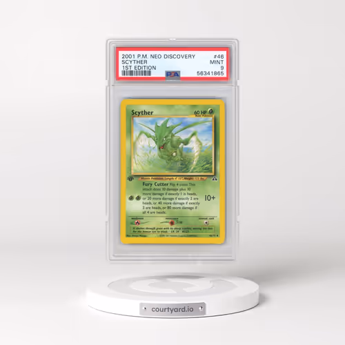 2001 Pokémon Neo Discovery #46 Scyther - 1st Edition (PSA 9 MINT)