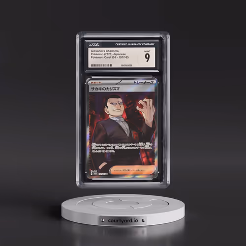2023 Pokémon Card 151 #197/165 Giovanni's Charisma - Super Rare Holo (CGC 9 MINT)