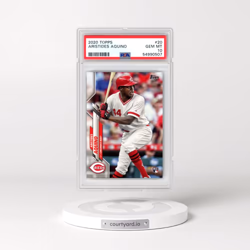2020 Topps #20 Aristides Aquino (PSA 10 GEM MINT)