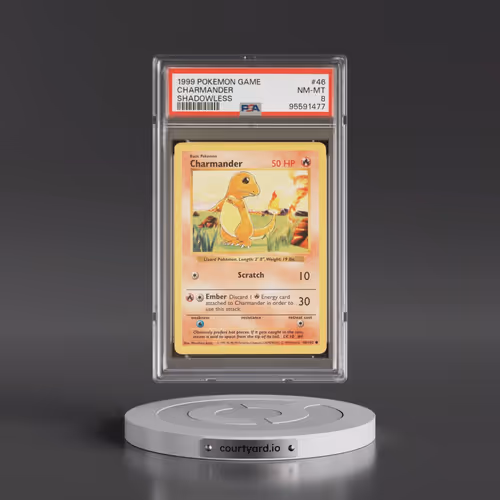1999 Pokémon Game #46 Charmander - Shadowless (PSA 8 NM-MT)
