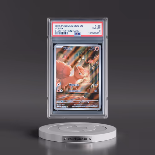 2025 Pokémon Meg EN-Mega Evolution #138 Vulpix - Illustration Rare (PSA 8 NM-MT)