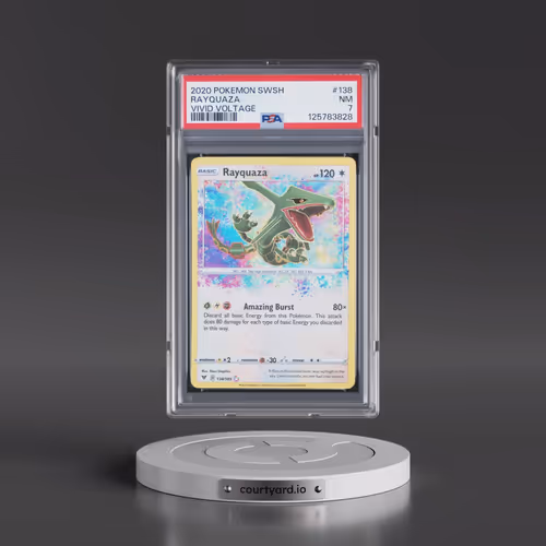 2020 Pokémon Sword & Shield Vivid Voltage #138 Rayquaza (PSA 7 NM)