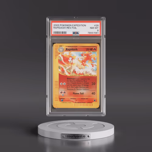 2002 Pokémon Expedition #26 Rapidash - Reverse Foil (PSA 8 NM-MT)