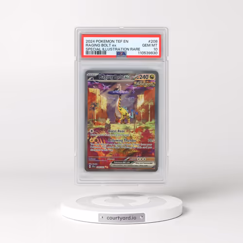 2024 Pokémon Tef EN-Temporal Forces #208 Raging Bolt EX - Holo Special Illustration Rare (PSA 10 GEM
