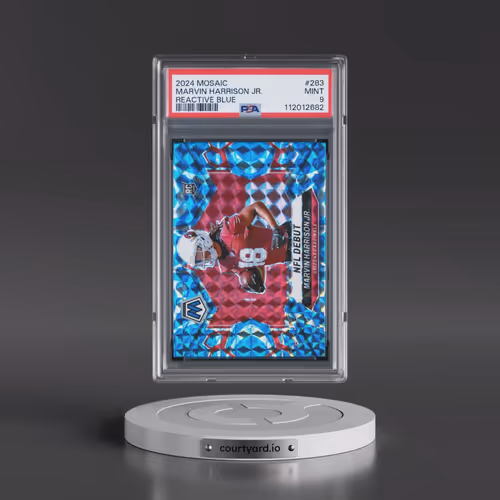 2024 Panini Mosaic #283 Marvin Harrison Jr. - Reactive Blue (PSA 9 MINT)
