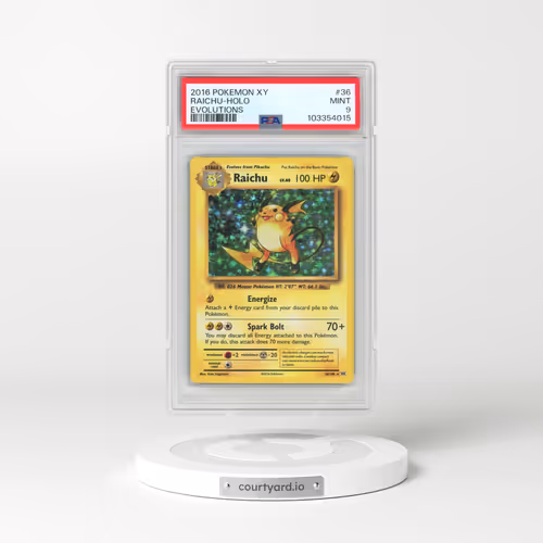 2016 Pokémon XY Evolutions #36 Raichu - Holo (PSA 9 MINT)