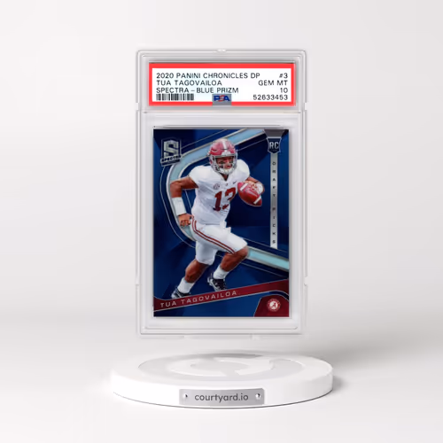 2020 Panini Chronicles Draft Picks Spectra #3 Tua Tagovailoa - Blue Prizm (PSA 10 GEM MINT)