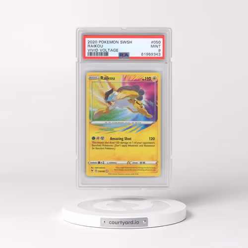 2020 Pokémon Sword & Shield Vivid Voltage #050 Raikou (PSA 9 MINT)