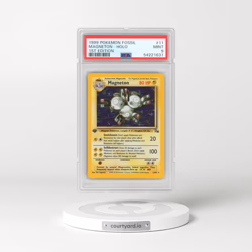 1999 Pokémon Fossil #11 Magneton - 1st Edition Holo (PSA 9 MINT)