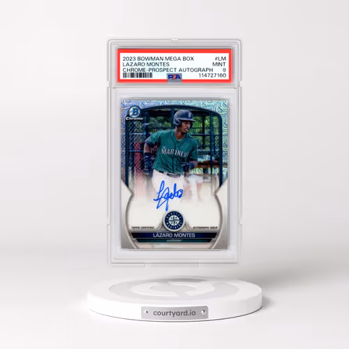 2023 Bowman Mega Box Chrome Prospect Autographs #LM Lazaro Montes (PSA 9 MINT)