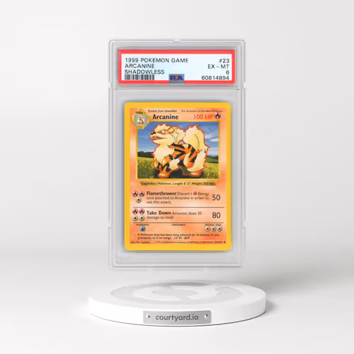 1999 Pokémon Game #23 Arcanine - Shadowless (PSA 6 EX-MT)