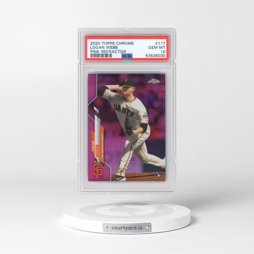 2020 Topps Chrome #117 Logan Webb - Pink Refractor (PSA 10 GEM MINT)