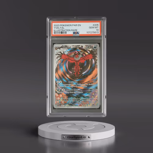 2023 Pokémon Par EN-Paradox Rift #205 Yveltal - Illustration Rare (PSA 10 GEM MINT)