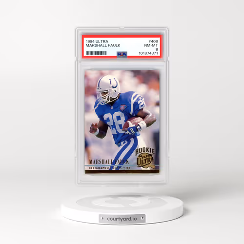 1994 Ultra #408 Marshall Faulk (PSA 8 NM-MT)