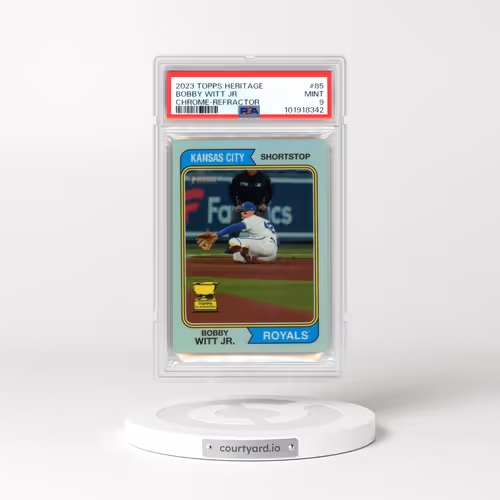 2023 Topps Heritage #85 Bobby Witt Jr. - Chrome-Refractor (PSA 9 MINT)
