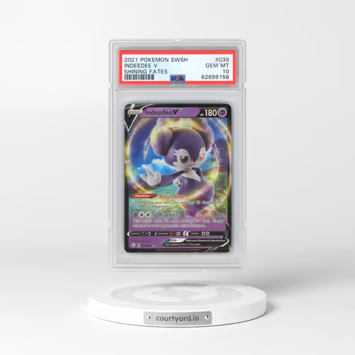 2021 Pokémon Sword & Shield Shining Fates #039 Indeedee V - Holo (PSA 10 GEM MINT)