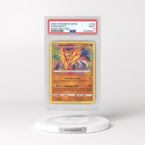 2020 Pokémon Sword & Shield Vivid Voltage #102 Zamazenta (PSA 9 MINT)