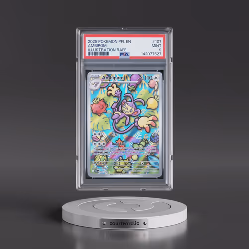 2025 Pokémon Pfl EN-Phantasmal Flames #107 Ambipom - Illustration Rare (PSA 9 MINT)