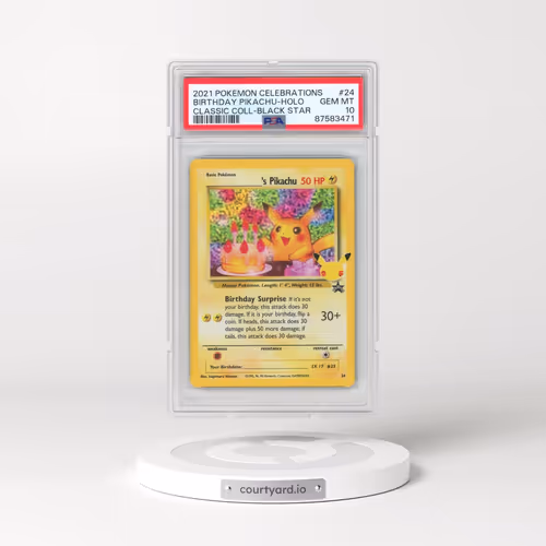 2021 Pokémon Celebrations Classic Collection #24 Birthday Pikachu - Holo (PSA 10 GEM MINT)