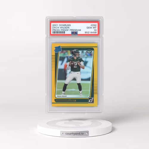 2021 Panini Donruss #252 Zach Wilson - Press Proof Premium (PSA 10 GEM MINT)