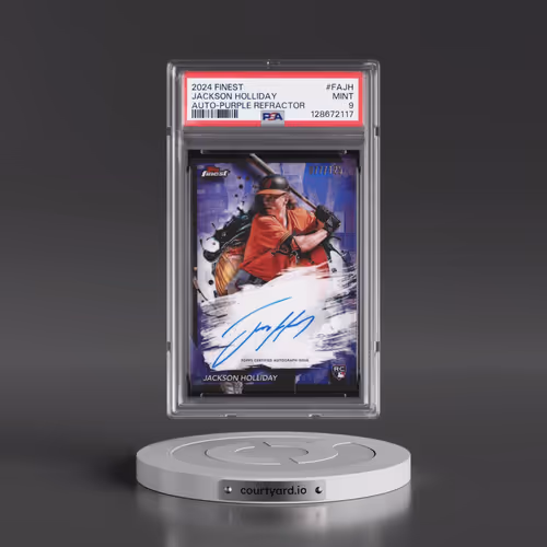 2024 Topps Finest Finest Autographs #FAJH Jackson Holliday - Purple Refractor (PSA 9 MINT)