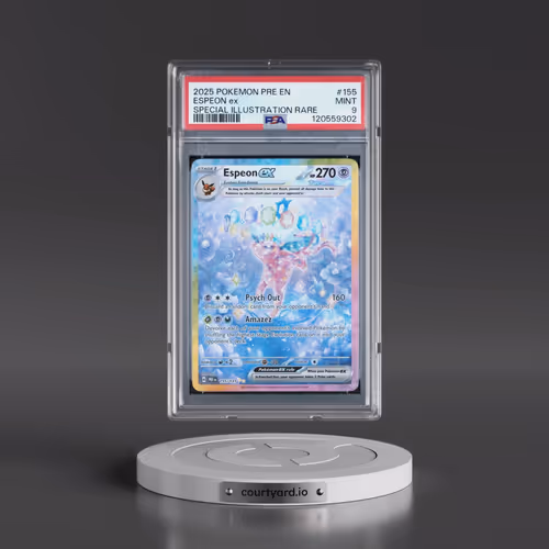 2025 Pokémon Pre EN-Prismatic Evolutions #155 Espeon EX - Holo Special Illustration Rare (PSA 9 MINT