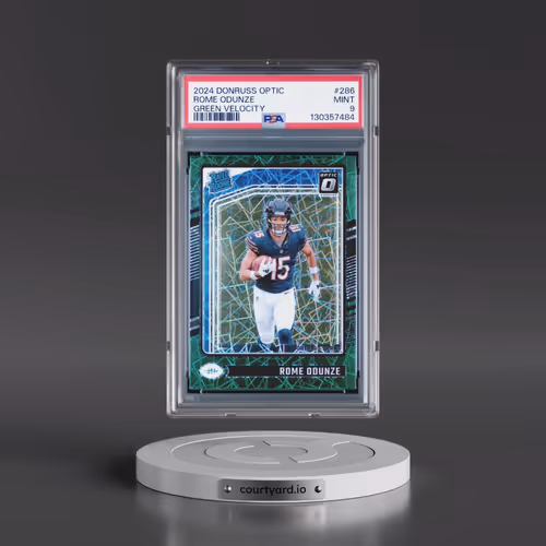 2024 Panini Donruss Optic #286 Rome Odunze - Green Velocity (PSA 9 MINT)