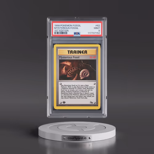 1999 Pokémon Fossil #62 Mysterious Fossil - 1st Edition (PSA 9 MINT)