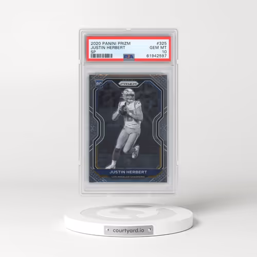 2020 Panini Prizm #325 Justin Herbert - Variation (PSA 10 GEM MINT)