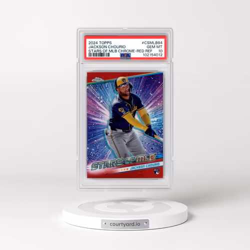 2024 Topps Stars of MLB Chrome #CSMLB84 Jackson Chourio - Update-Red Refractor (PSA 10 GEM MINT)