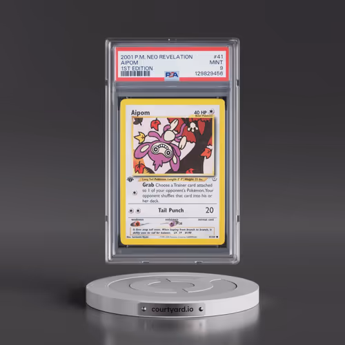 2001 Pokémon Neo Revelation #41 Aipom - 1st Edition (PSA 9 MINT)