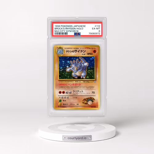 1998 Pokémon Nivi City Gym Deck #112 Brock's Rhydon - Holo (PSA 6 EX-MT)