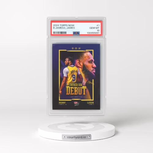2024 Topps Now #1 Bronny James/LeBron James (PSA 10 GEM MINT)