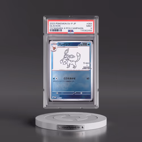 2023 Pokémon SV-P Promo #069 Glaceon - YU Nagaba X Pokemon Card Game Campaign (PSA 9 MINT)