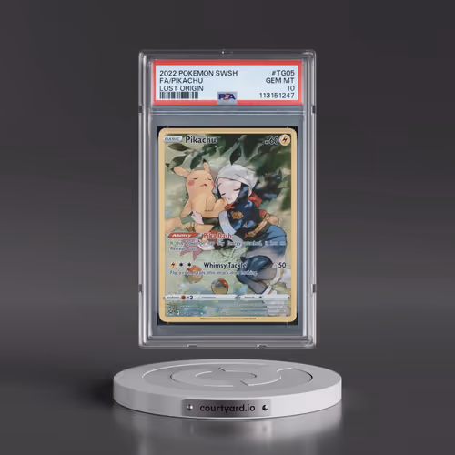 2022 Pokémon Sword & Shield Lost Origin #TG05 Pikachu - Full Art (PSA 10 GEM MINT)