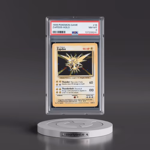 1999 Pokémon Game #16 Zapdos - Holo (PSA 8 NM-MT)