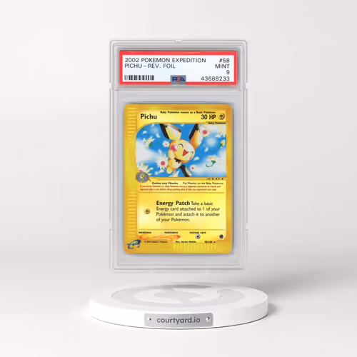 2002 Pokémon Expedition #58 Pichu - Reverse Foil (PSA 9 MINT)