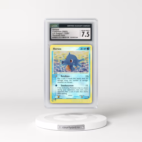 2003 EX Dragon (2003 Copyright, w/ "e" Symbol) #33/97 Horsea - Reverse Holo (CGC 7.5 NM+)