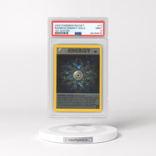 2000 Pokémon Rocket #17 Rainbow Energy - 1st Edition Holo (PSA 9 MINT)