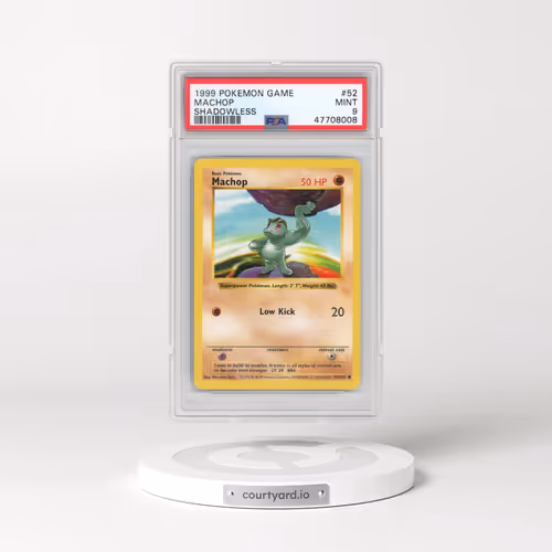 1999 Pokémon Game #52 Machop - Shadowless (PSA 9 MINT)