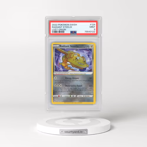 2022 Pokémon Sword & Shield Lost Origin #124 Radiant Steelix - Holo (PSA 9 MINT)