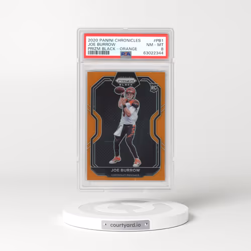 2020 Panini Chronicles Prizm Black #PB1 Joe Burrow (PSA 8 NM-MT)