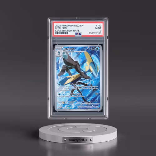 2025 Pokémon Meg EN-Mega Evolution #142 Inteleon - Illustration Rare (PSA 9 MINT)