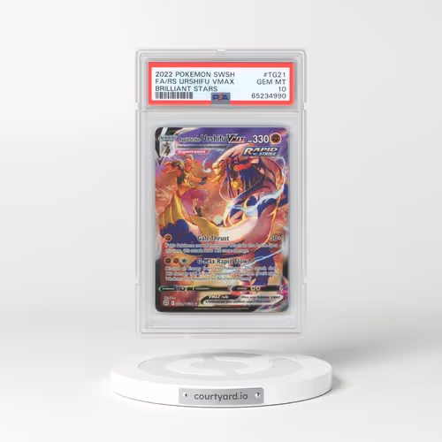 2022 Pokémon Sword & Shield Brilliant Stars #TG21 Rapid Strike Urshifu Vmax - Full Art (PSA 10 GEM MINT)